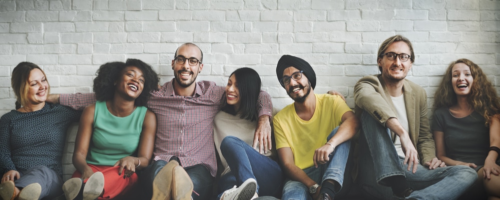 happy healthy people living in a sober community