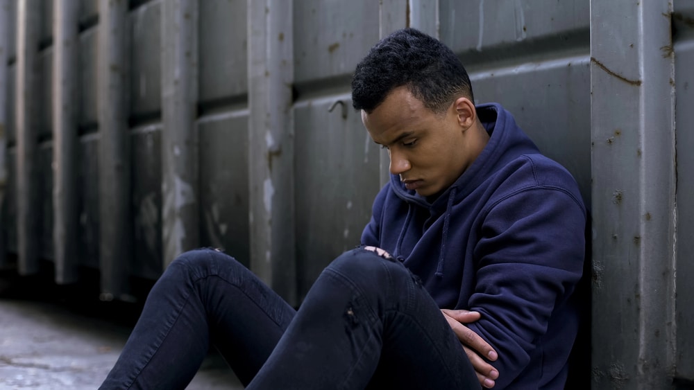 man suffering from clinical depression