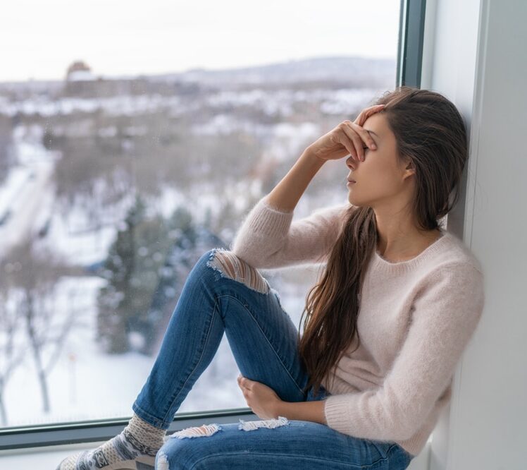 woman with seasonal affective disorder